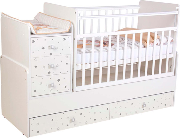 Детская кровать-трансформер Фея 1100 Звездное сияние / 0001033.9.18