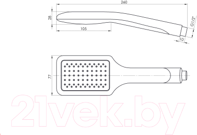 Лейка ручного душа Rubineta Dove / 622074B