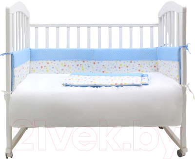Бортик в кроватку Rant Звездочки, горошек / 147 - фото
