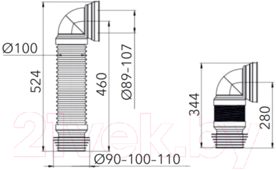 Слив (гофра) AV Engineering AVE129509