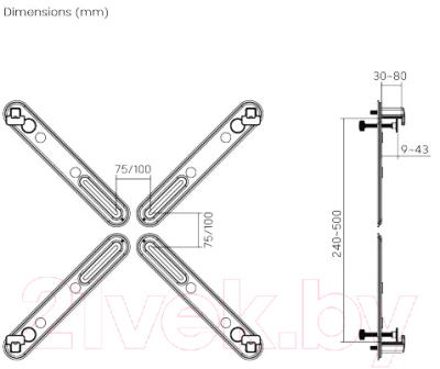 Адаптер для кронштейна Ergosmart Four-Arm