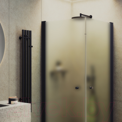 Душевой уголок MaybahGlass MGY-1294-6 (сатин стекло/черный)