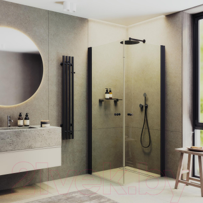 Душевой уголок MaybahGlass MGY-1291-6 (бесцветное стекло/черный)