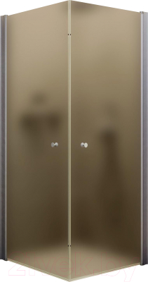 Душевой уголок MaybahGlass MGY-1298-5 (бронзовое матовое стекло/хром матовый)