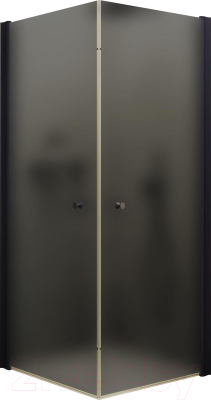 Душевой уголок MaybahGlass MGY-1295-6 (графитовое матовое стекло/черный) - фото