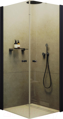 Душевой уголок MaybahGlass MGY-1292-6 (бесцветное стекло/черный) - фото
