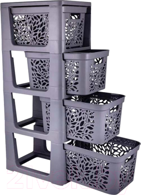 Комод пластиковый Полимербыт Leaves 4392001 - фото