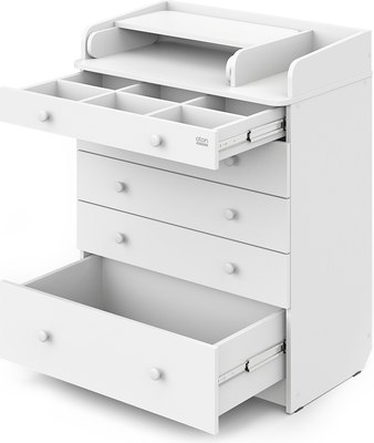 Комод пеленальный Атон Leo 805 С органайзером С шариковыми направляющими