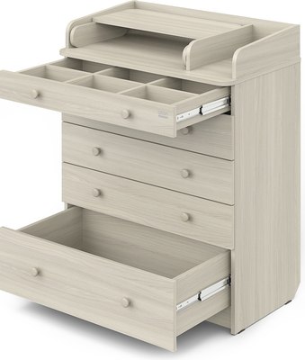 Комод пеленальный Атон Leo 805 С органайзером С шариковыми направляющими (шимо светлый)
