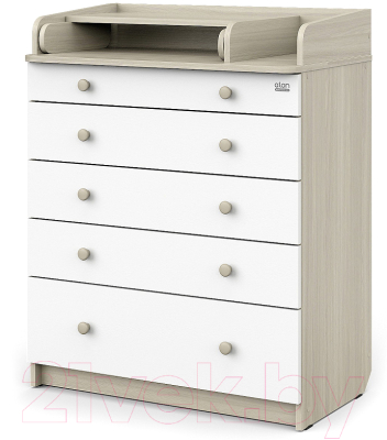 Комод пеленальный Атон Leo 805 С органайзером С шариковыми направляющими