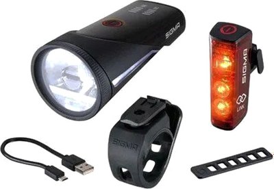 Набор фонарей для велосипеда Sigma Aura 100 & Blaze Link USB / 17950-SGM - фото