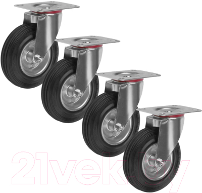 Комплект колес для тележки складской Стелла-техник 4001-125K4 - фото