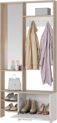 Секция в прихожую BTS Тео ПР-01 (сонома/белый)