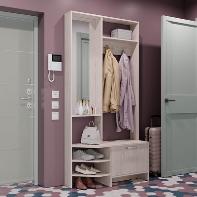 Секция в прихожую BTS Тео ПР-01 (ясень белый)