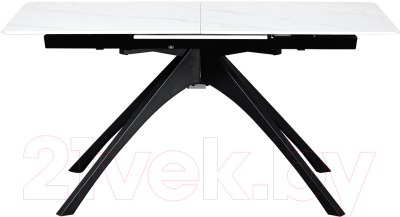 Обеденный стол Sheffilton SHT-T76 (белый мрамор/черный)