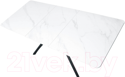 Обеденный стол Sheffilton SHT-T76 (белый мрамор/черный)