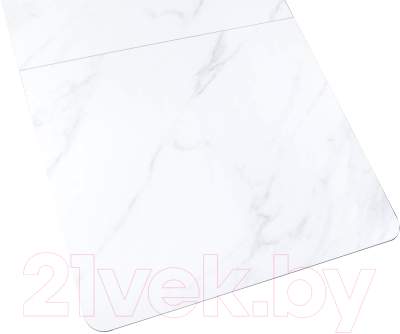 Обеденный стол Sheffilton SHT-T76 (белый мрамор/черный)