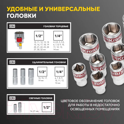 Универсальный набор инструментов Kranz KR-66-6694