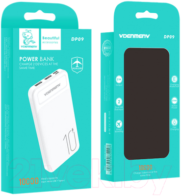 Портативное зарядное устройство VDENMENV DP09 10000mAh