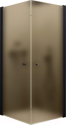 Душевой уголок MaybahGlass MGY-1301-6 (бронзовое матовое стекло/черный) - фото