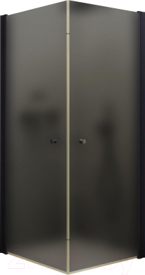 Душевой уголок MaybahGlass MGY-1299-6 (графитовое матовое стекло/черный) - фото