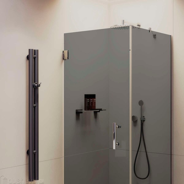 Душевой уголок MaybahGlass MGY-1309-4 (графитовое стекло/хром глянцевый)