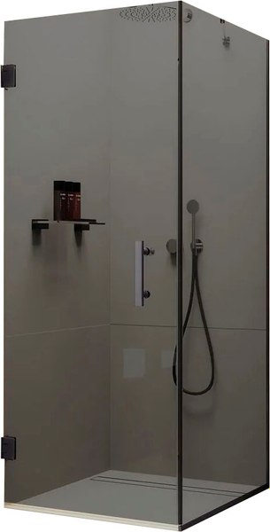 Душевой уголок MaybahGlass MGY-1308-6 (графитовое стекло/черный) - фото