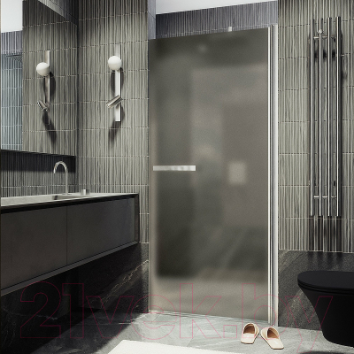 Душевая дверь MaybahGlass 80x198 / MGD-455-5 (бронзовое матовое стекло/хром матовый)