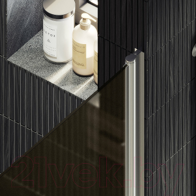 Душевая дверь MaybahGlass 80x198 / MGD-455-5 (бронзовое матовое стекло/хром матовый)