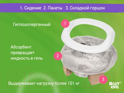 Дорожный горшок ROXY-KIDS HandyPotty / HP-255BP