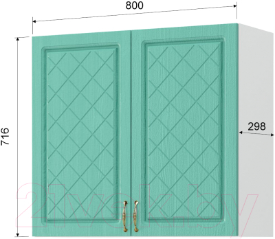 Шкаф навесной для кухни Mio Tesoro Модена ШВ 800