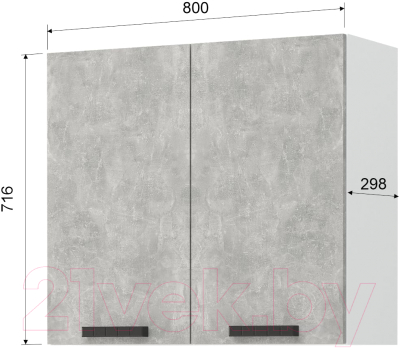 Шкаф навесной для кухни Mio Tesoro Пасадена ШВ 800