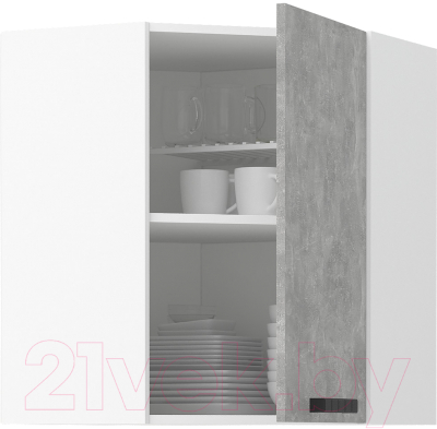 Шкаф навесной для кухни Mio Tesoro Пасадена ШВУ 600 угловой