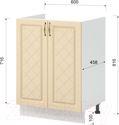 Шкаф под мойку Mio Tesoro Модена ШНМ 600