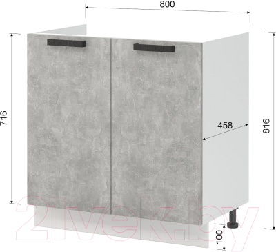 Шкаф под мойку Mio Tesoro Пасадена ШНМ 800