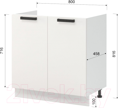 Шкаф под мойку Mio Tesoro Пасадена ШНМ 800