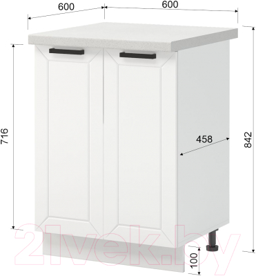 Шкаф-стол кухонный Mio Tesoro Альфа ШН 600 со столешницей