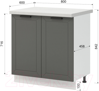 Шкаф-стол кухонный Mio Tesoro Альфа ШН 800 со столешницей