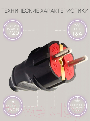 Вилка штепсельная El-Bi 505-001121-816