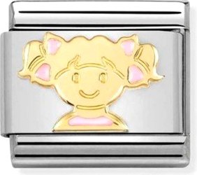 Звено для браслета NominatioN Розовая девочка 030272/66 - фото