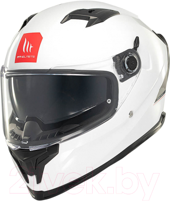 Мотошлем MT Helmets Braker SV Solid (L, глянцевый жемчужно-белый)