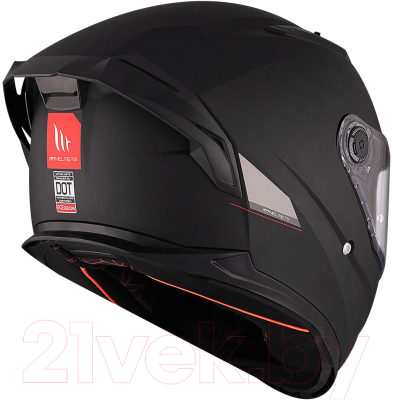 Мотошлем MT Helmets Braker SV Solid (M, глянцевый черный)