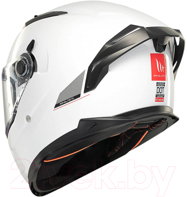 Мотошлем MT Helmets Braker SV Solid (XL, глянцевый жемчужно-белый)