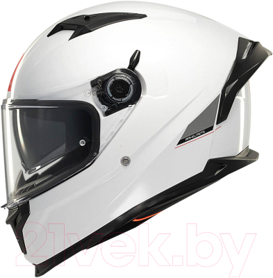 Мотошлем MT Helmets Braker SV Solid (XL, глянцевый жемчужно-белый)