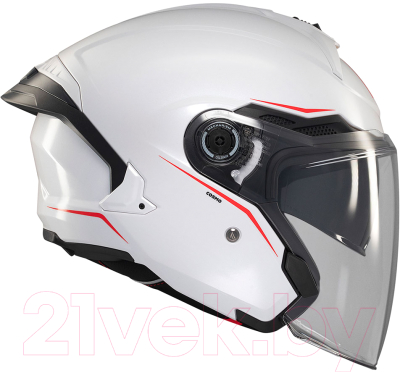 Мотошлем MT Helmets Cosmo SV Solid (M, глянцевый белый)