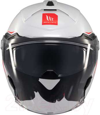 Мотошлем MT Helmets Cosmo SV Solid (M, глянцевый белый)