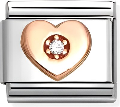 Звено для браслета NominatioN Сердце с фианитом 430305/39 - фото