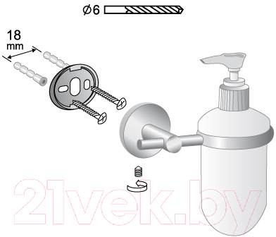 Дозатор для жидкого мыла Bisk 08253