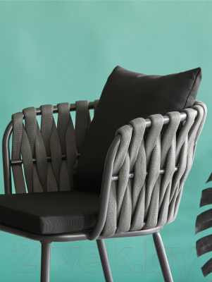 Стул садовый Bergenson Bjorn Braid / BB0000812 (серый/черный)