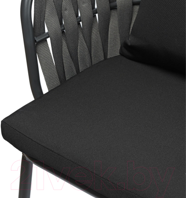 Стул садовый Bergenson Bjorn Braid / BB0000812 (серый/черный)